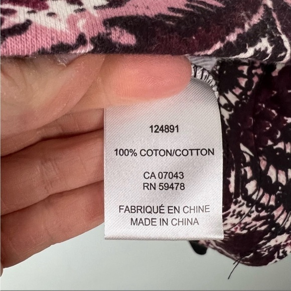 Joie Abstract Floral Crewneck Cropped Sweatshirt Sz S - Picture 3 of 8